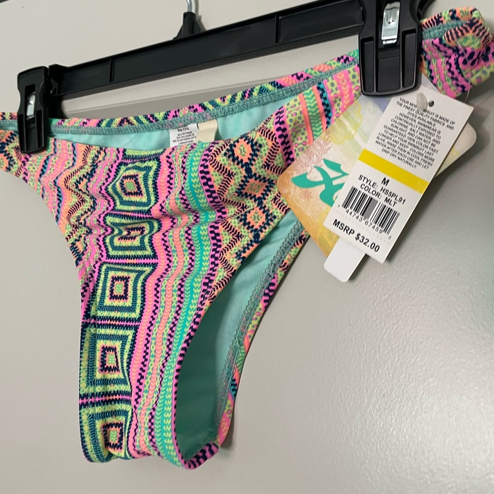 Hobie Womens cheeky bikini bottom medium multi NWT